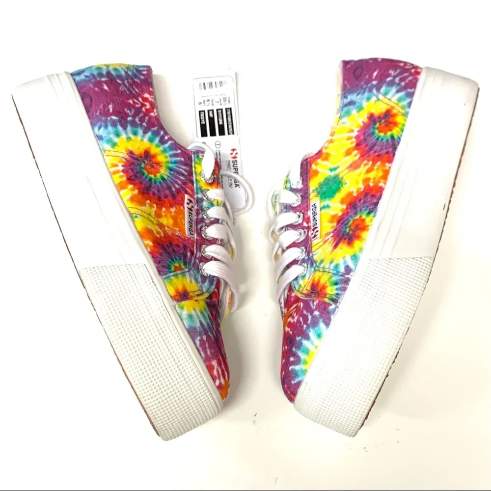 NEW Superga 2790 Tie Dye Platform Sneakers. - Image 4