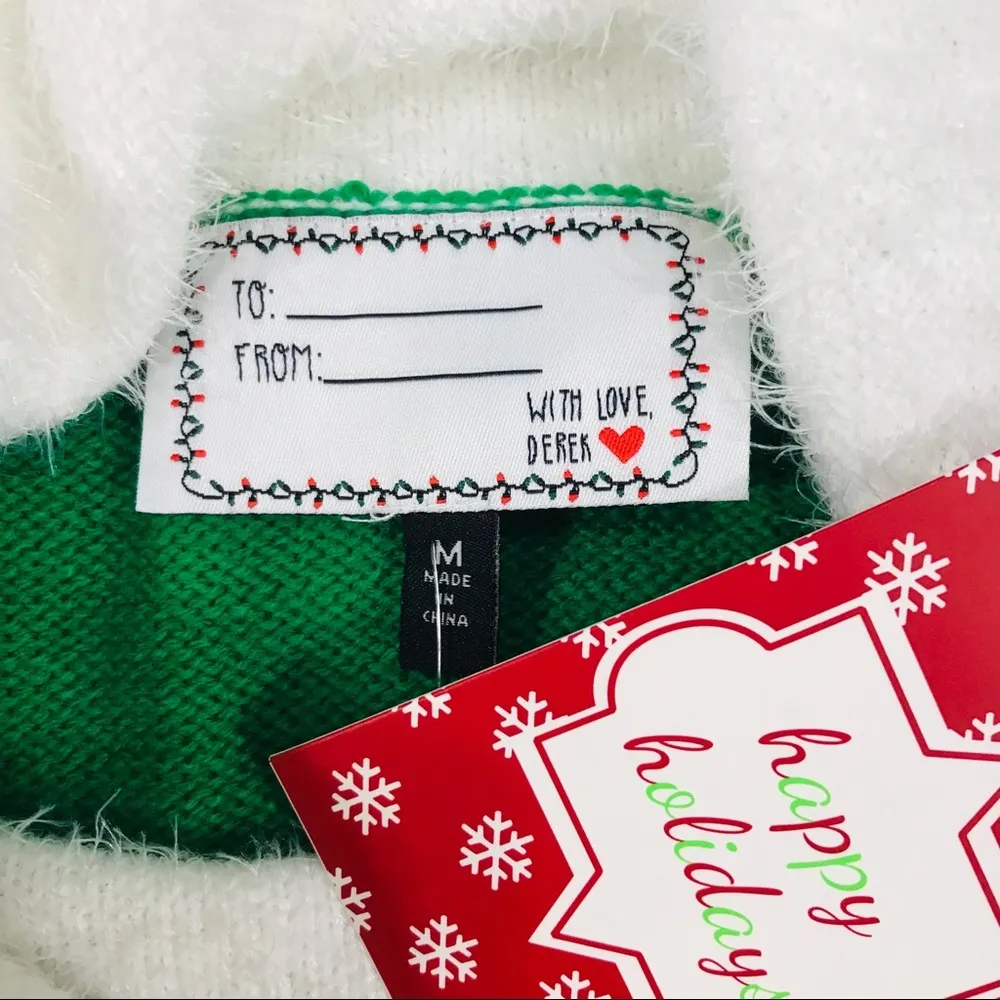 Derek Heart Christmas Sweater Off The Shoulder - Image 4