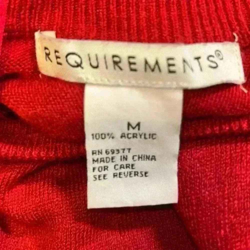 Requirements Red Mock Neck Sweater Size M pre-loved Women’s - Image 5