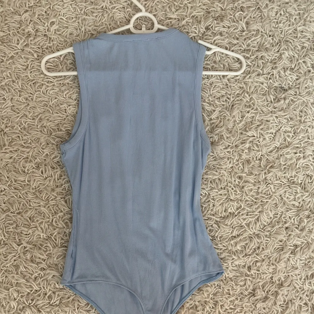 Blue Halter Top Bodysuit - Image 2