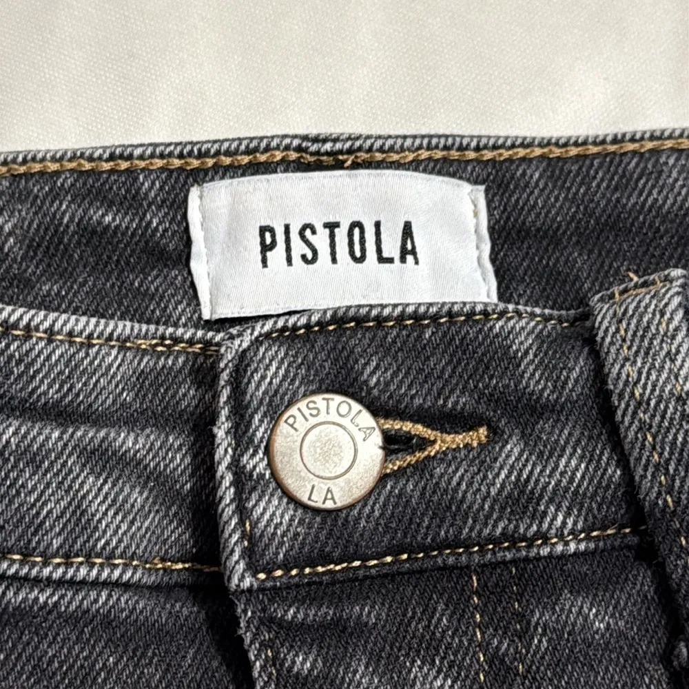 Pistola Lennon high rise crop boot cut size 26 black acid wash grunge emo core - Image 7