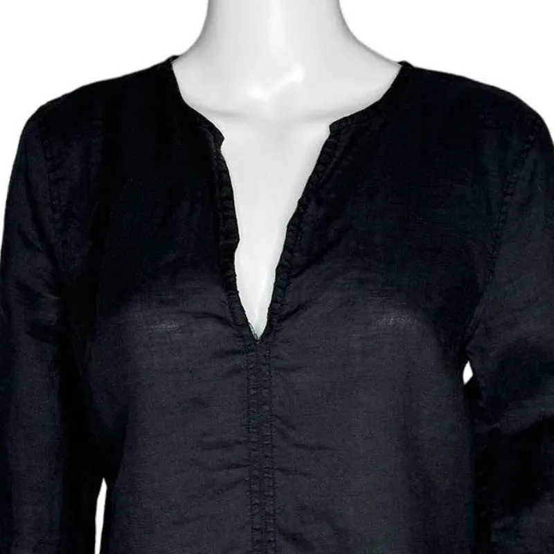 Hennes Collection Shirt Womens 6‎ Black Lightweight Neutral Minimalist Preppy - Image 5