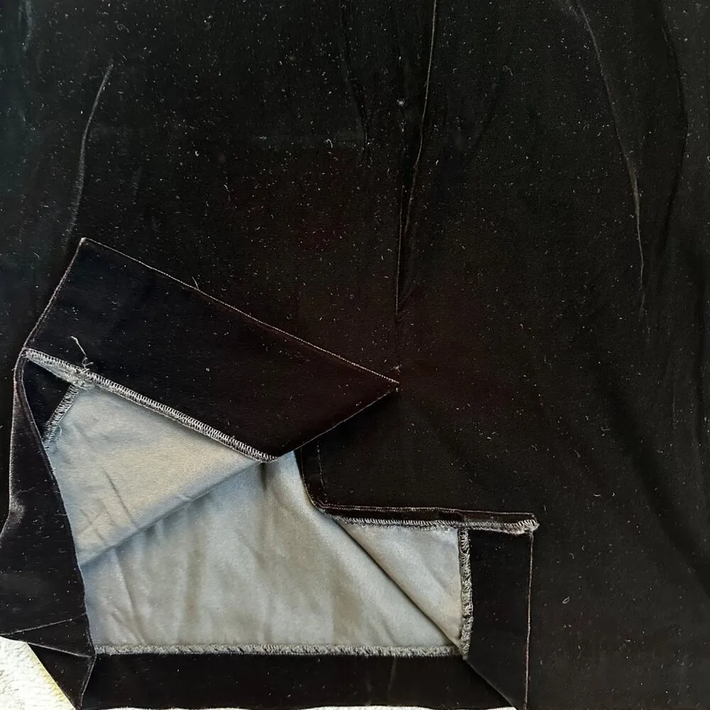 Nah Nah by Jonathan Tait Velvet Structured Tuxedo Style Jacket Faux Pearl Button White Size M - Image 3