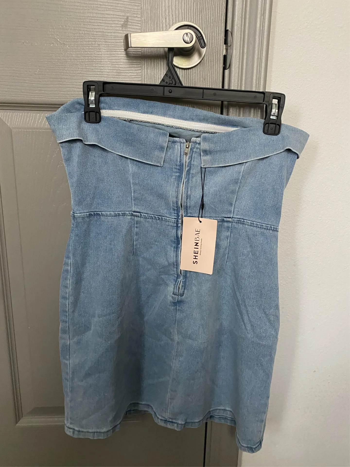 Denim strapless dress SHEIN  - Image 2