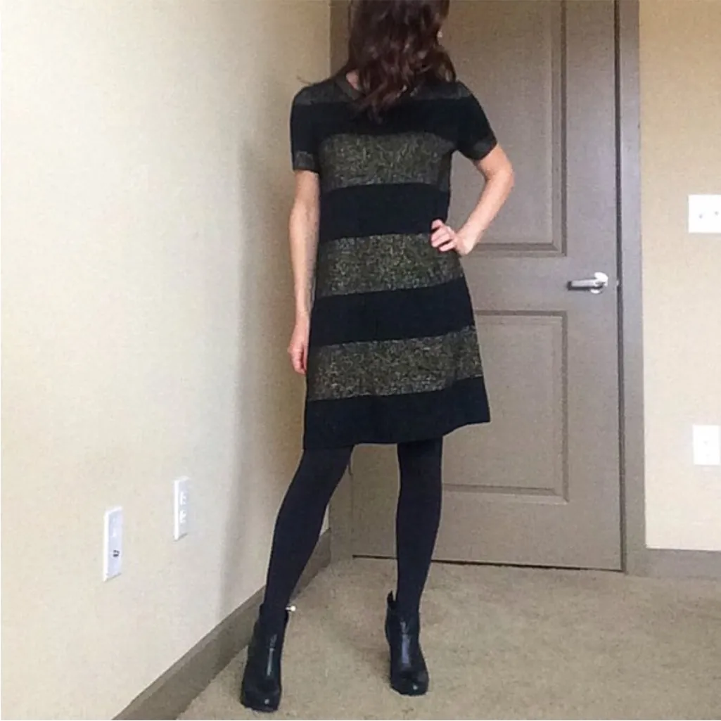 KATE SPADE FREYDA SPARKLE METALLIC DRESS M $388 NWOT - Image 4