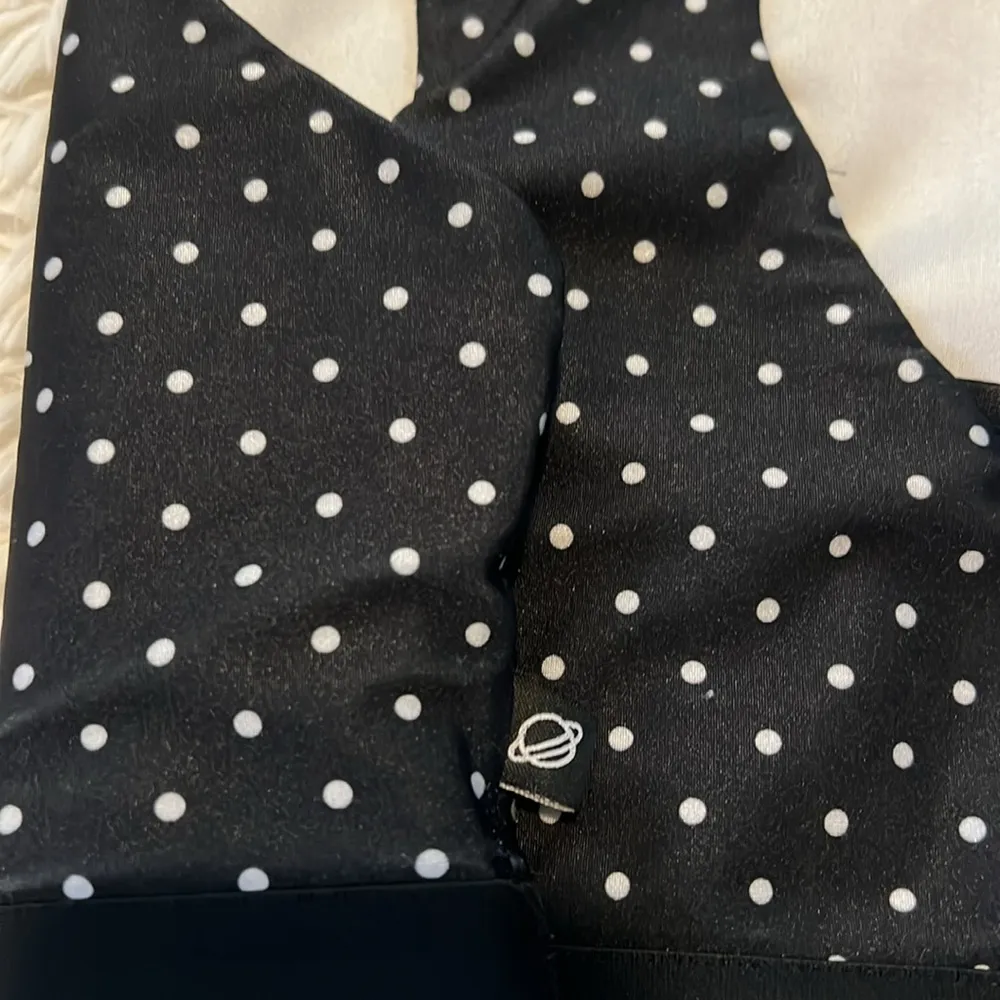 for Soulcycle Sports Bra/Legging Set Color Black W/White Polka Dots M EUC - Image 4