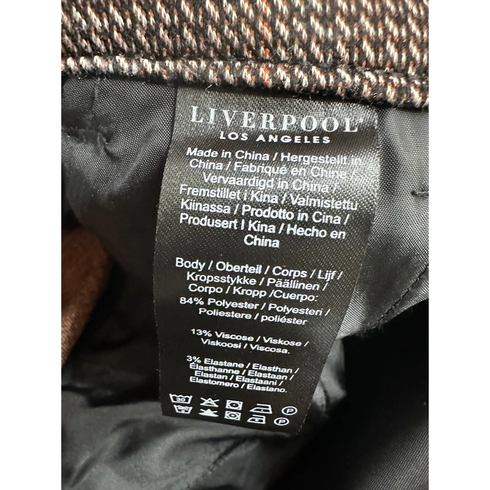 Liverpool Womens Suit Pant Set Size 18W/2X Brown Plaid Career Office Stretch - Image 8