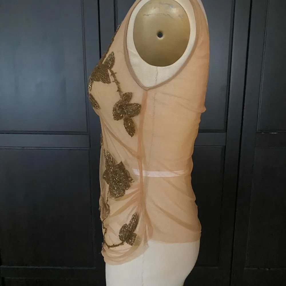 Wet Seal Vintage Y2K  Sheer Floral Beaded Tank Top - Image 6