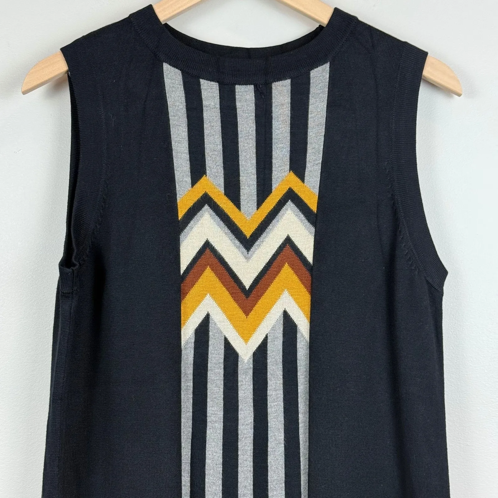 Missoni for Target Sweater Dress Women's Medium Black‎ Zig Zag Striped Chevron - Image 4