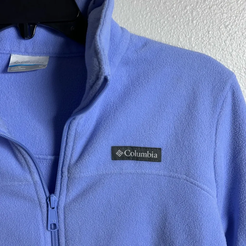 Columbia Women Blue Fleece Zip Up‎ Sweater Jacket Size M. - Image 3