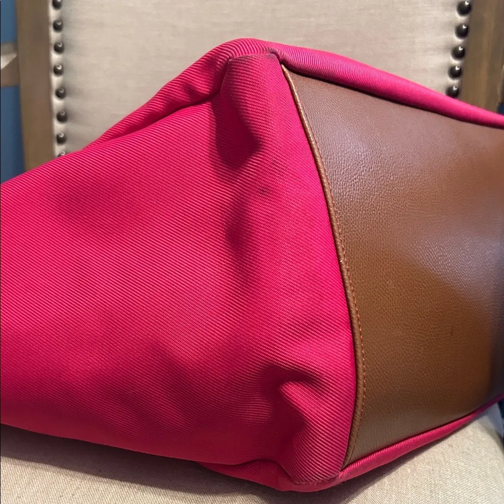 Coach Sawyer Tote, in Pink and Brown - Image 10