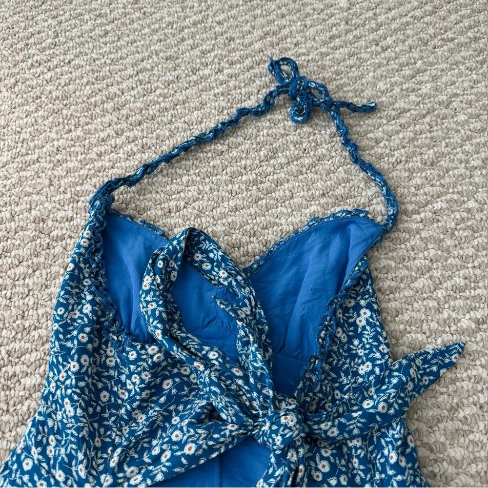 Princess Polly Blue Floral Romper - Image 8