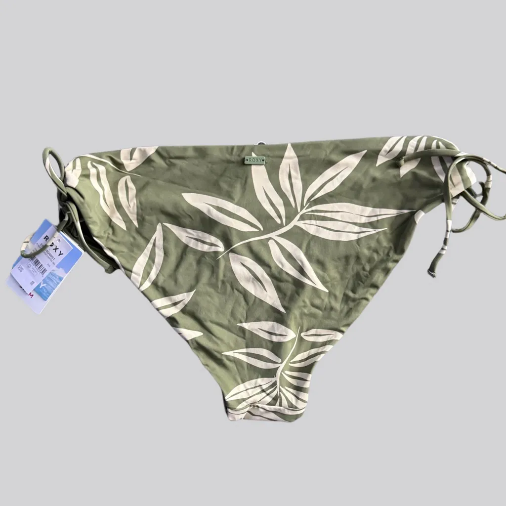 NWT Roxy Women’s Bikini Bottoms - Oil Green Leaf Print - Large - Image 6