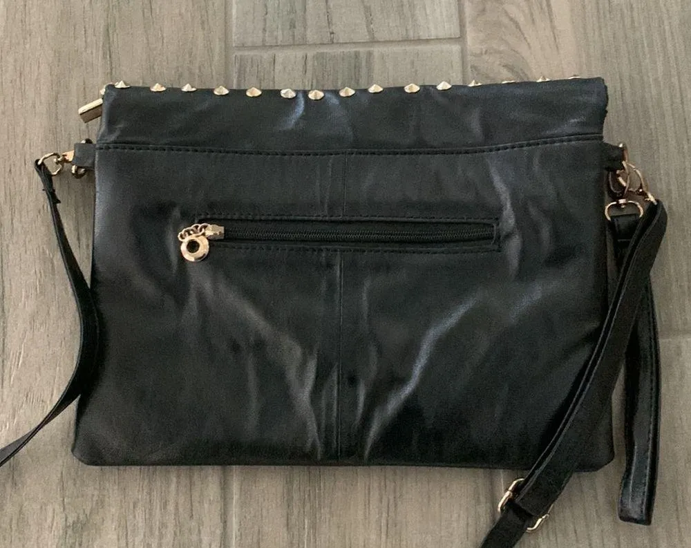 Gold studded black bag - Image 4