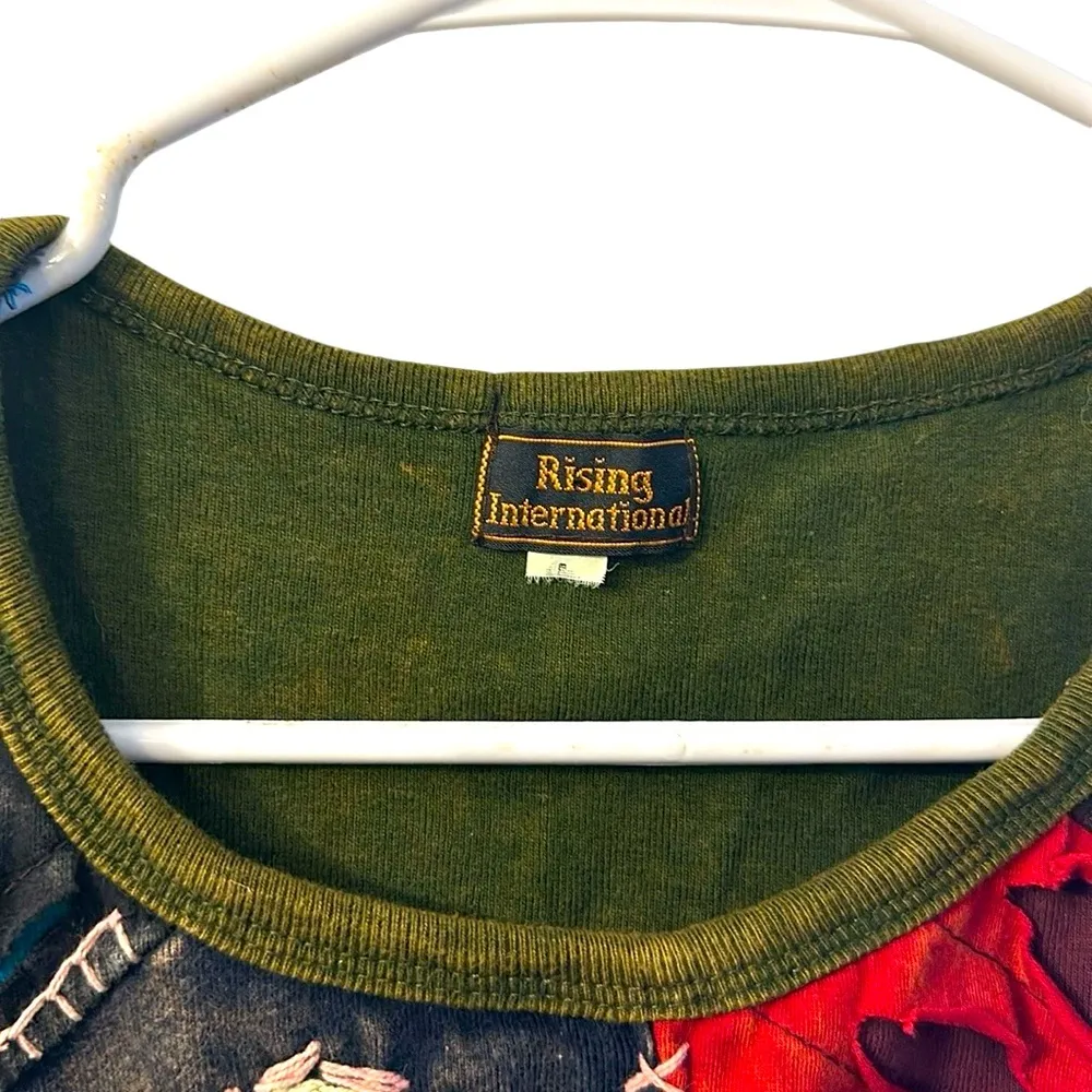 Rising International Colorful Vintage Top Tshirt S Green - Image 2