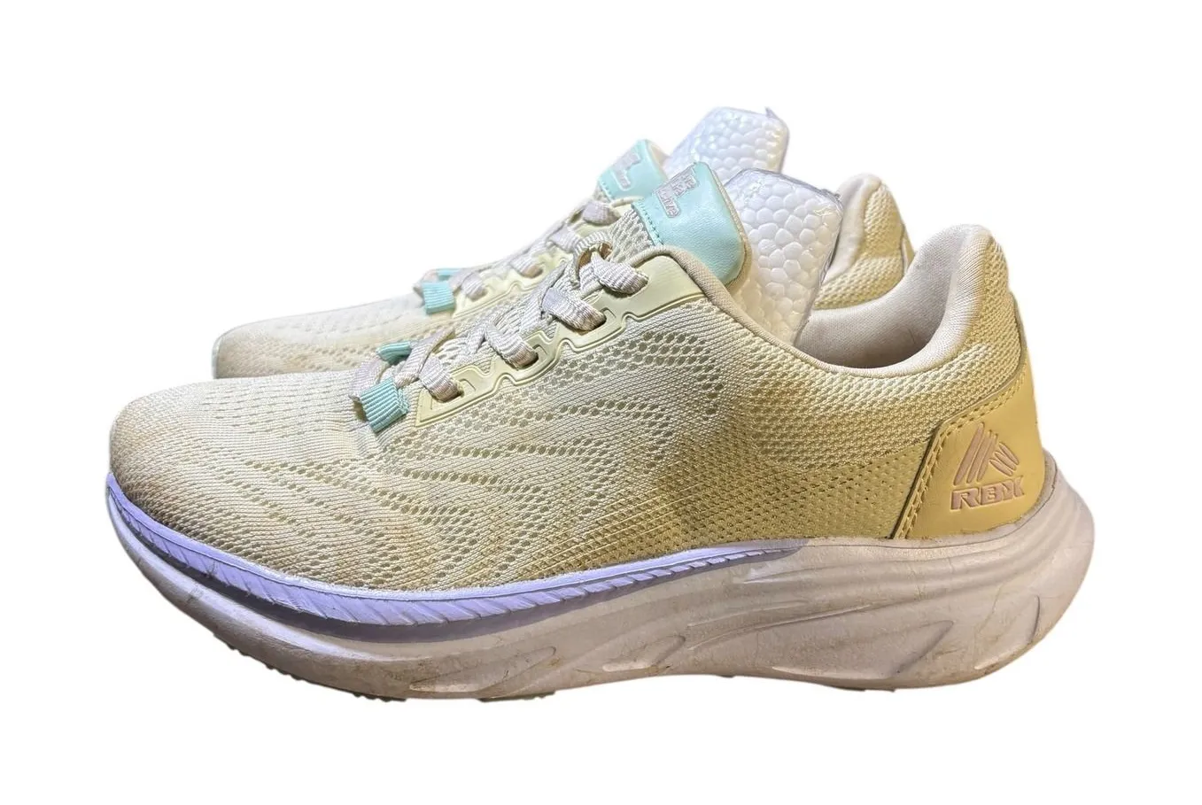 Rbx Womens Running Shoes Sneakers Light Yellow Lace Up Athletic Gym Workout Sz 9 - Image 1