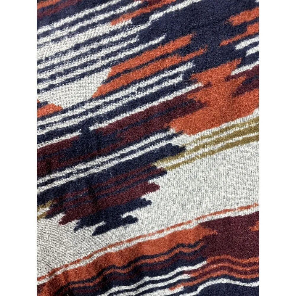 Lucky Brand Open Front Cardigan Sweater Sz L Southwest Aztec Mid Length Casual‎ - Image 3