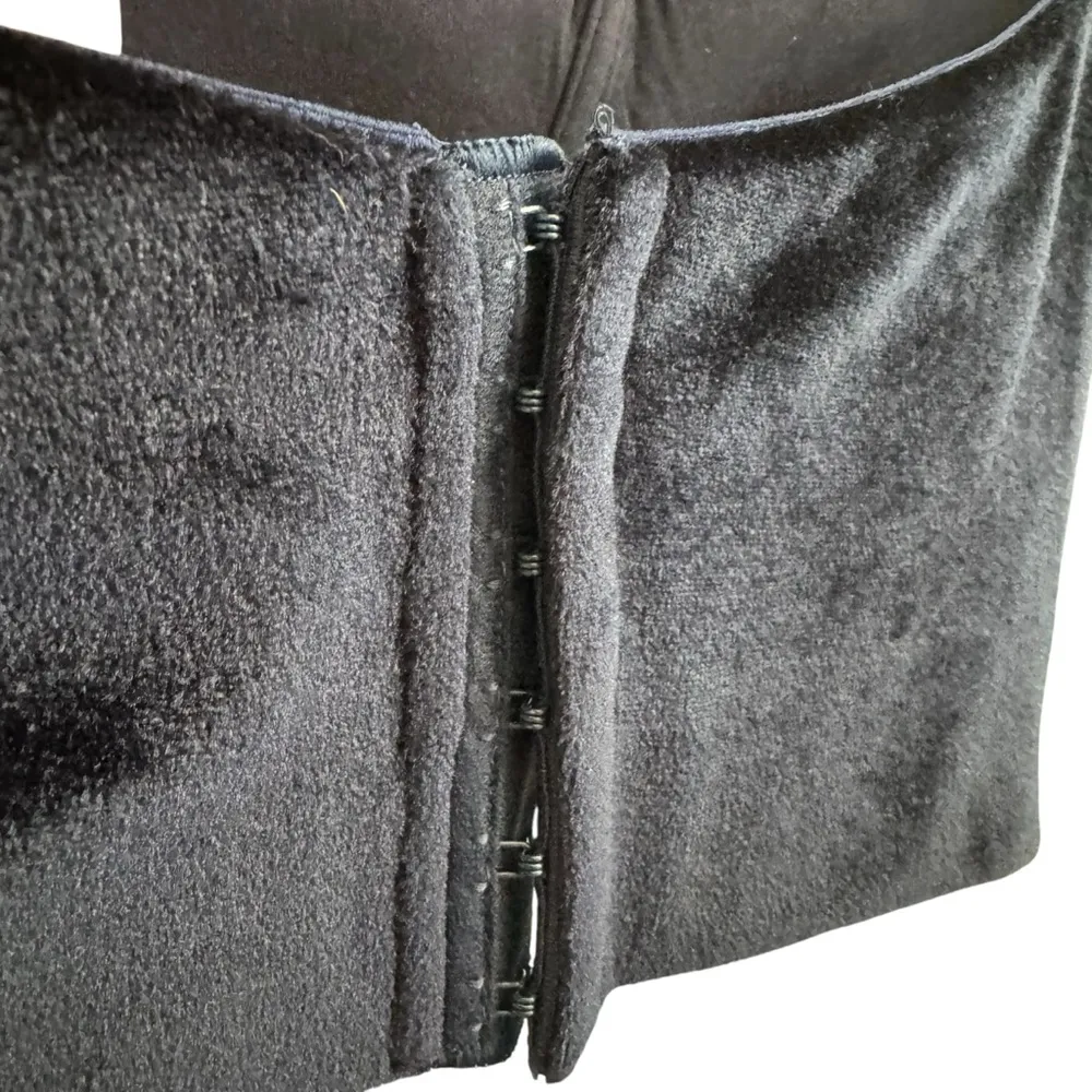 Aubade Navy Blue Velour Velvet Strapless Bustier Size M - Image 5