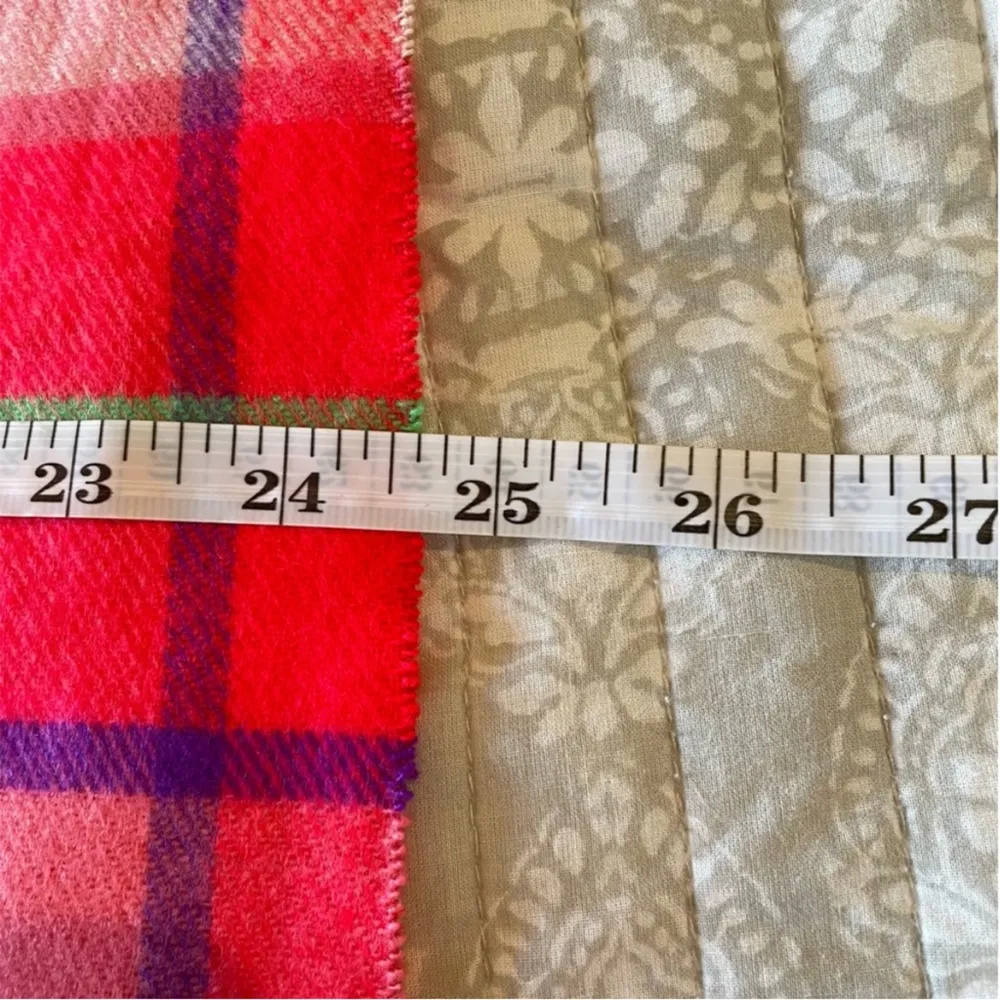 Unbranded Brightly Colored Large Fleece Fringe Plaid Scarf - Image 5