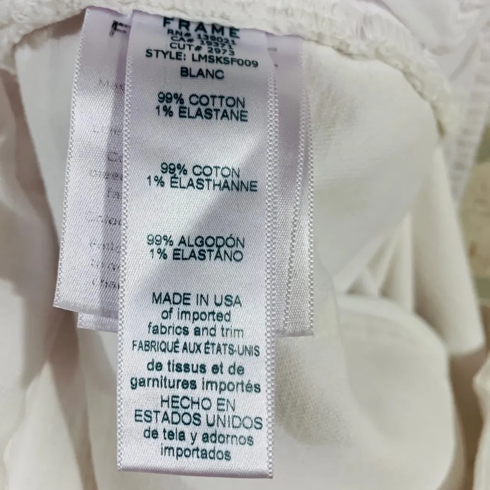 Frame NWT Le Mini Split Front Blanc Denim … - Image 10