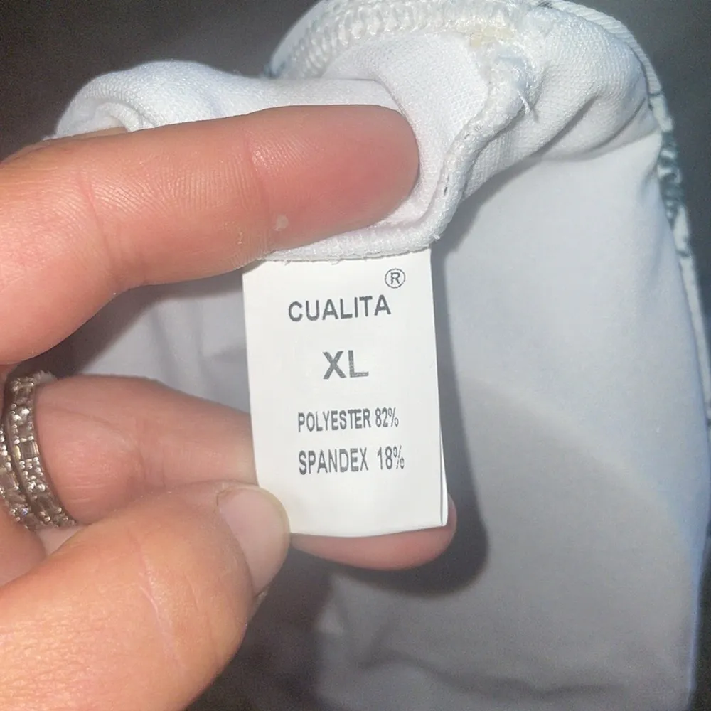 White and Black Patterned Bikini size XL bikini top bikini set swim wear - Image 6