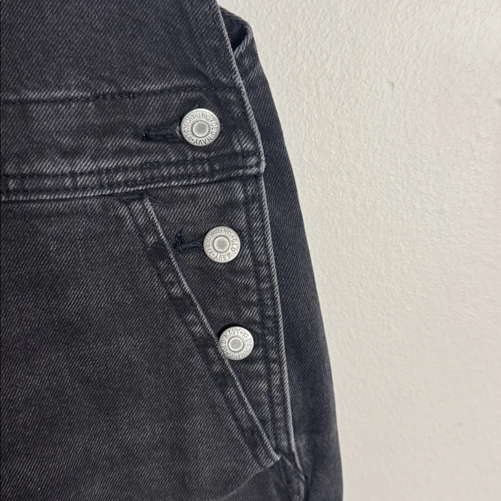 Old Navy  Charcoal/Black Jean shortalls size XS - Image 4