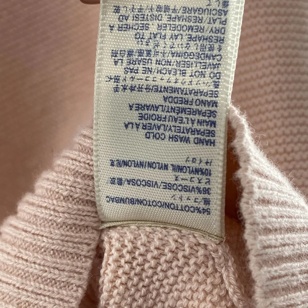 Rebecca Minkoff Stacey Ruffle Popover Knit One-shoulder Sweater Pale Pink Md - Image 6