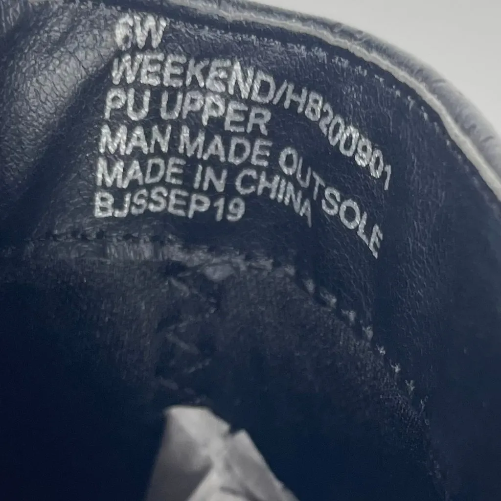 Harborsides Women's Memory Foam Black Strappy Almond Toe Bootie Office Career 6W Size 6 - Image 5