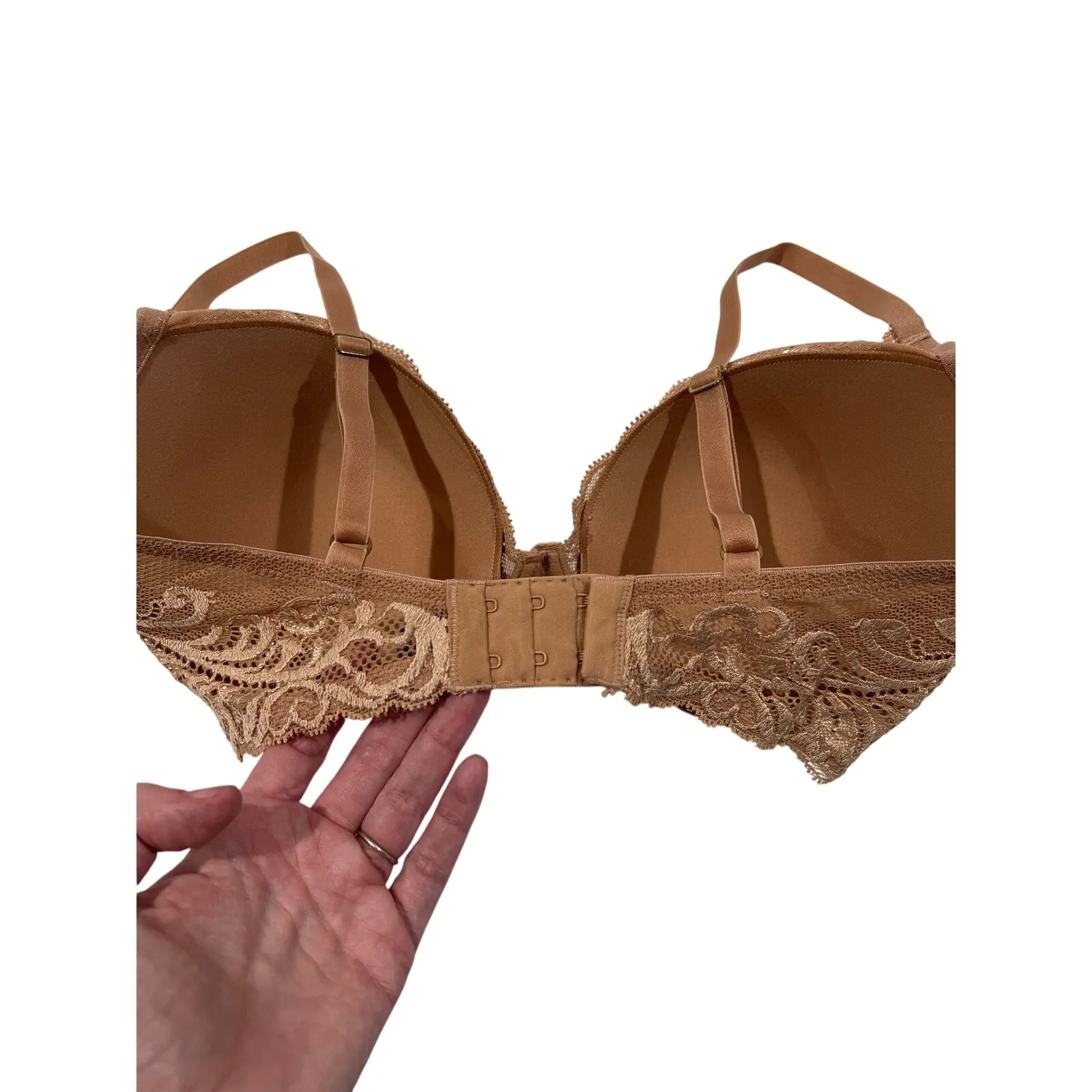 Natori Feathers T-Shirt Bra Glow Tan Women's Size 32DDD Style 730023 MSRP $68 - Image 4