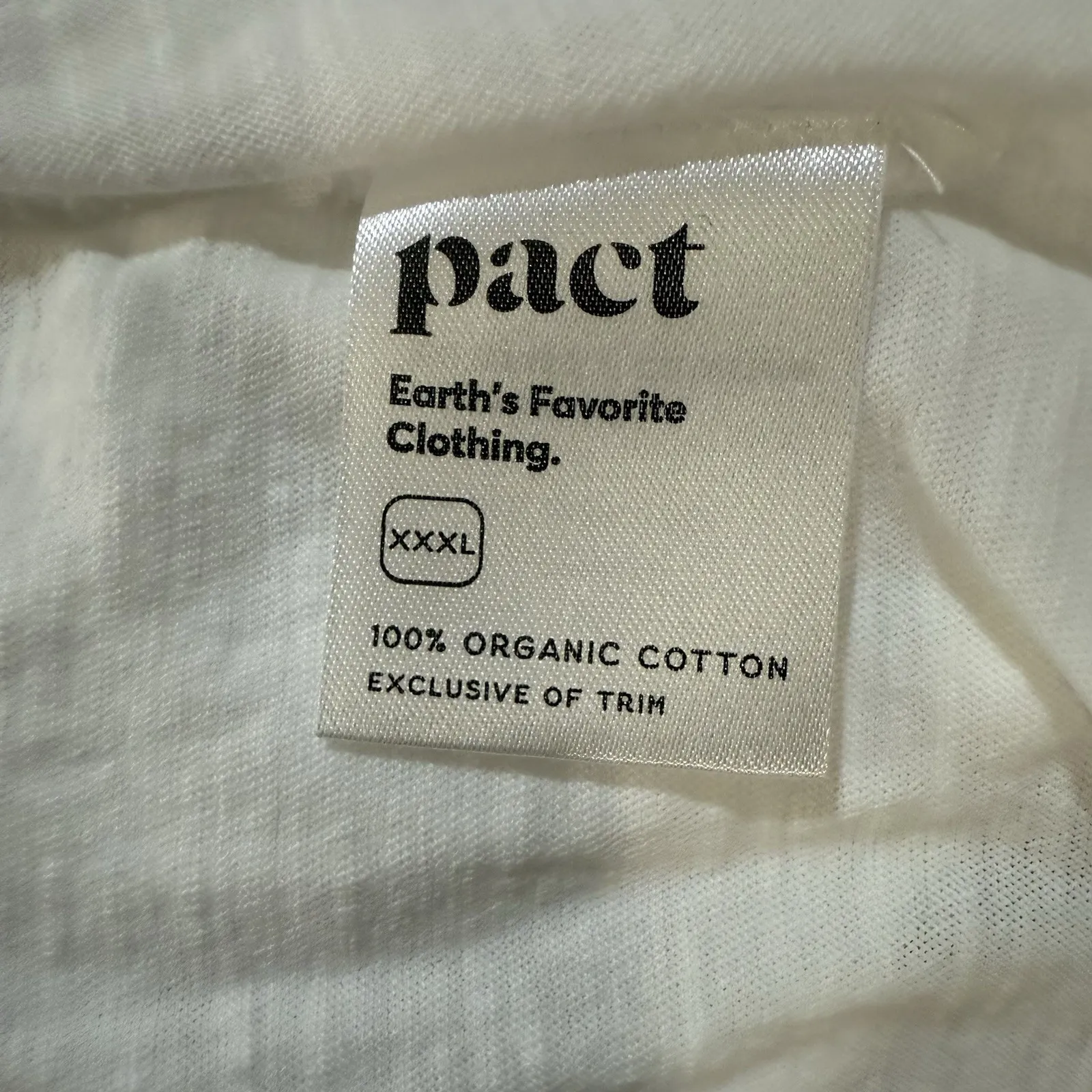 Pact Shirt Womens XXXL White V Neck Short Sleeve Organic Cotton T Sustainable - Image 5