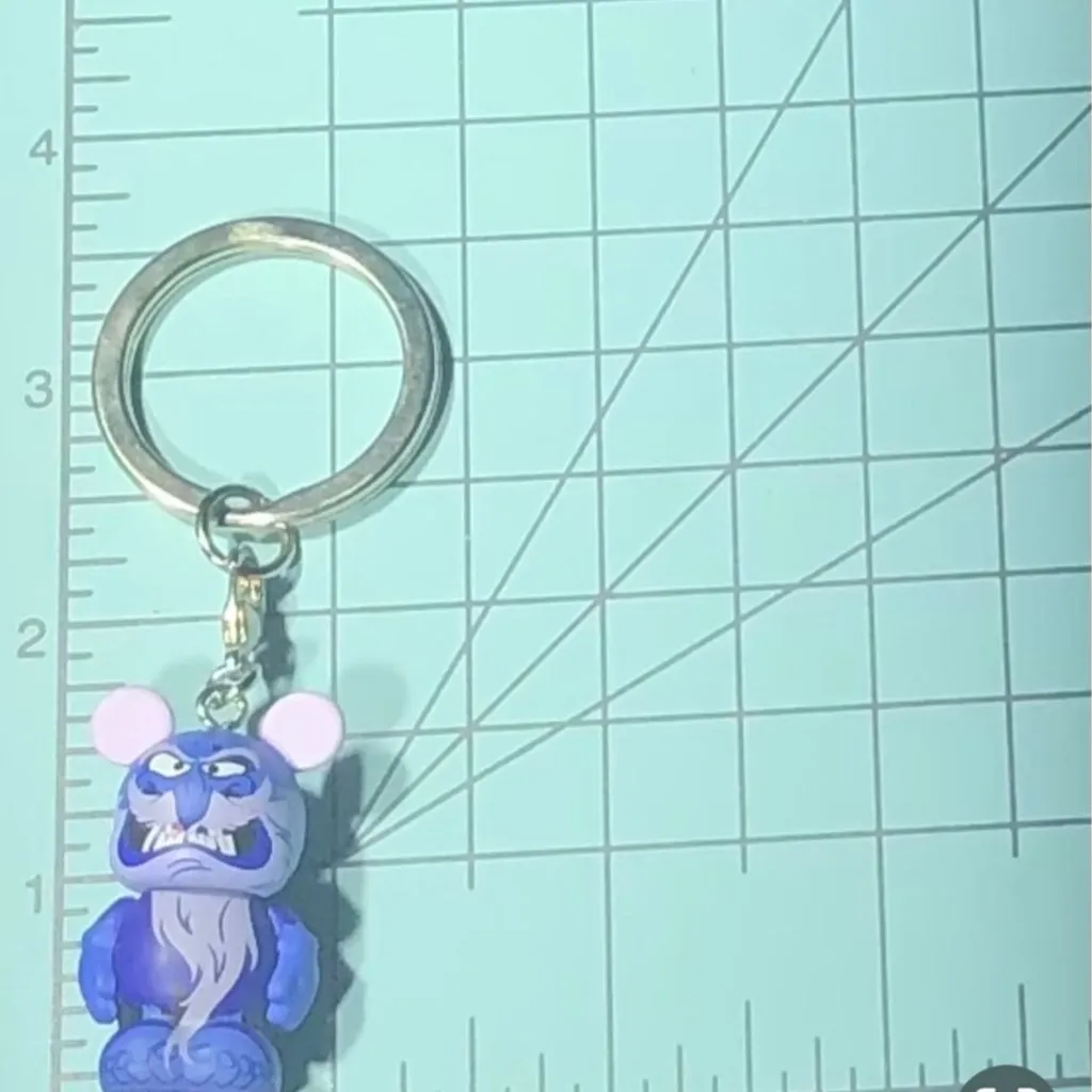 NWOT Disney Vinylmation Jr Keychain Aladdin Cave of Wonders Jafar Old Man Purple - Image 5