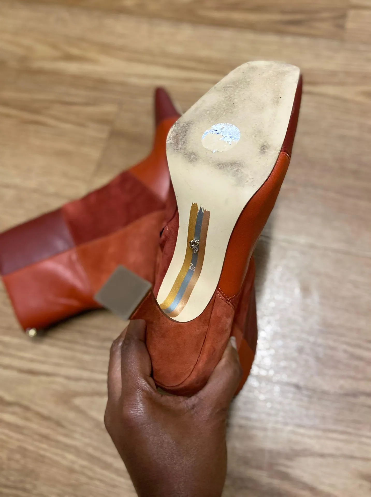 Black Suede & Leather Ankle Boots - Image 6