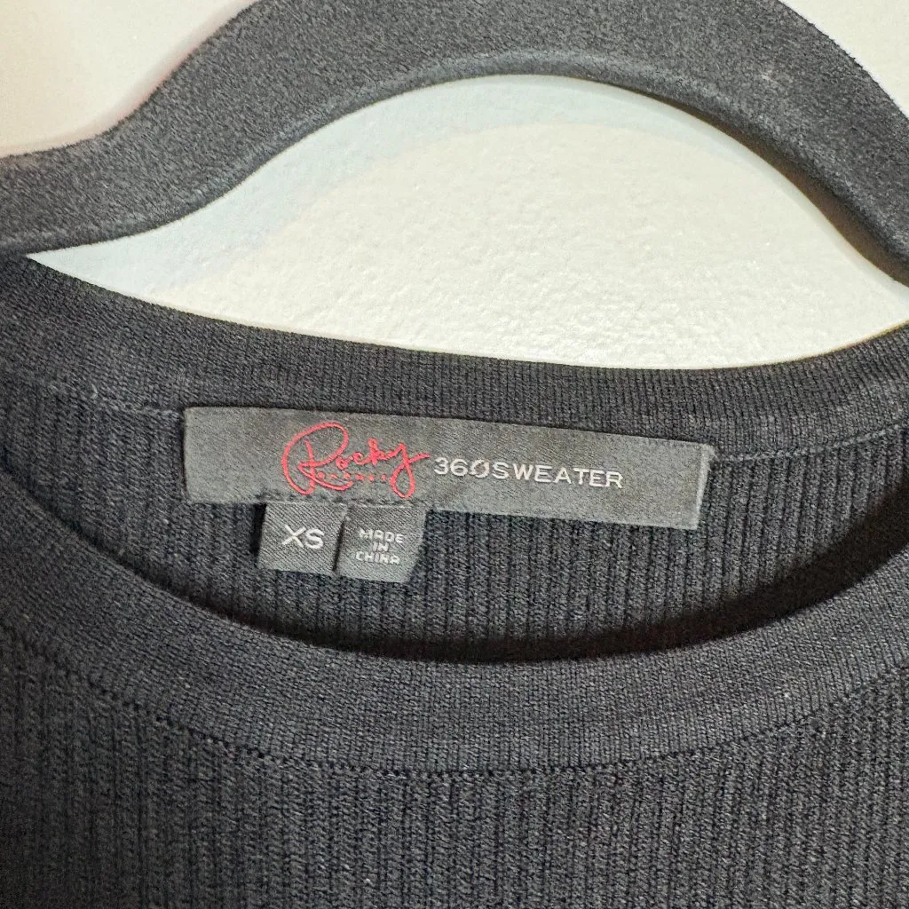 Ricky x 360 Sweater black ribbed cut out side mini dress Size XS - Image 3