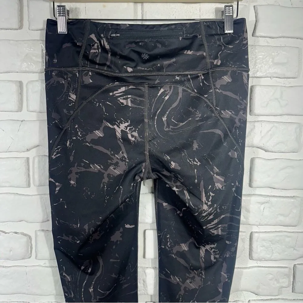 Athleta Velocity Stash Pocket Marble 7/8 Tight Size Medium - Image 7