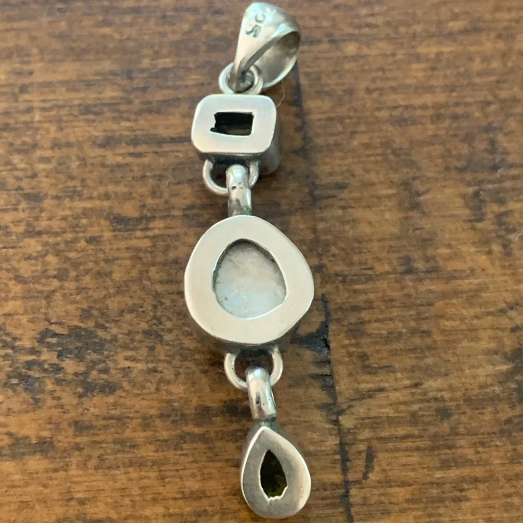 Statement Pendant Necklace Handmade Sterling Silver 925 Citrine Pearl Pendant - Image 7