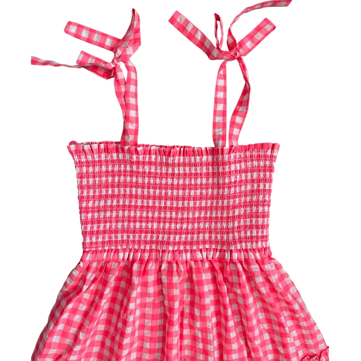 Tuckernuck Pomander Place Gingham Nellie Dress Electric Pink‎ Size Large - Image 9