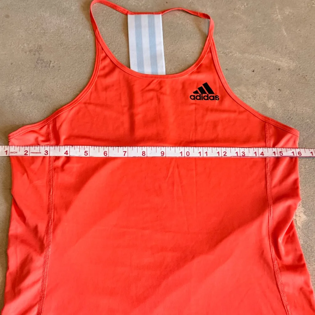 Adidas Women's Bright Orange Tank Top - Image 9