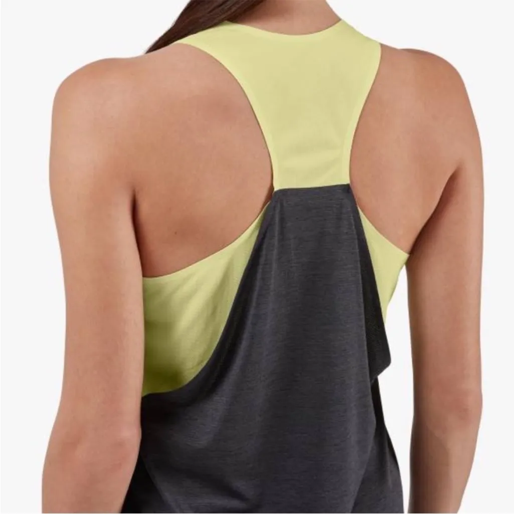 On Running Tank T Top Yellow and Charcoal Size M Size M - Image 4