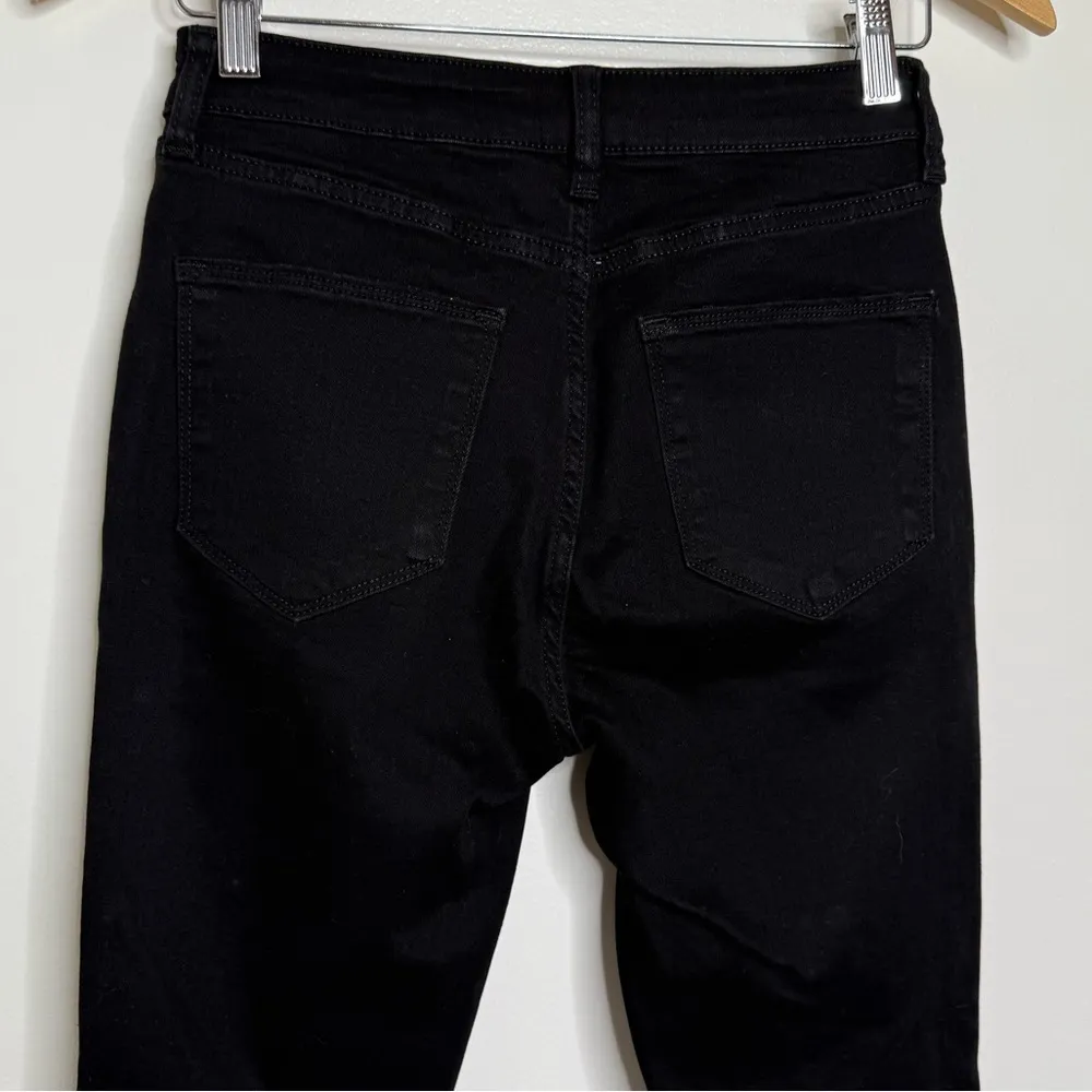 Arizona Jean Co Black Very Distressed Hi Rise Jegging Jeans Size 7 Long Juniors - Image 7