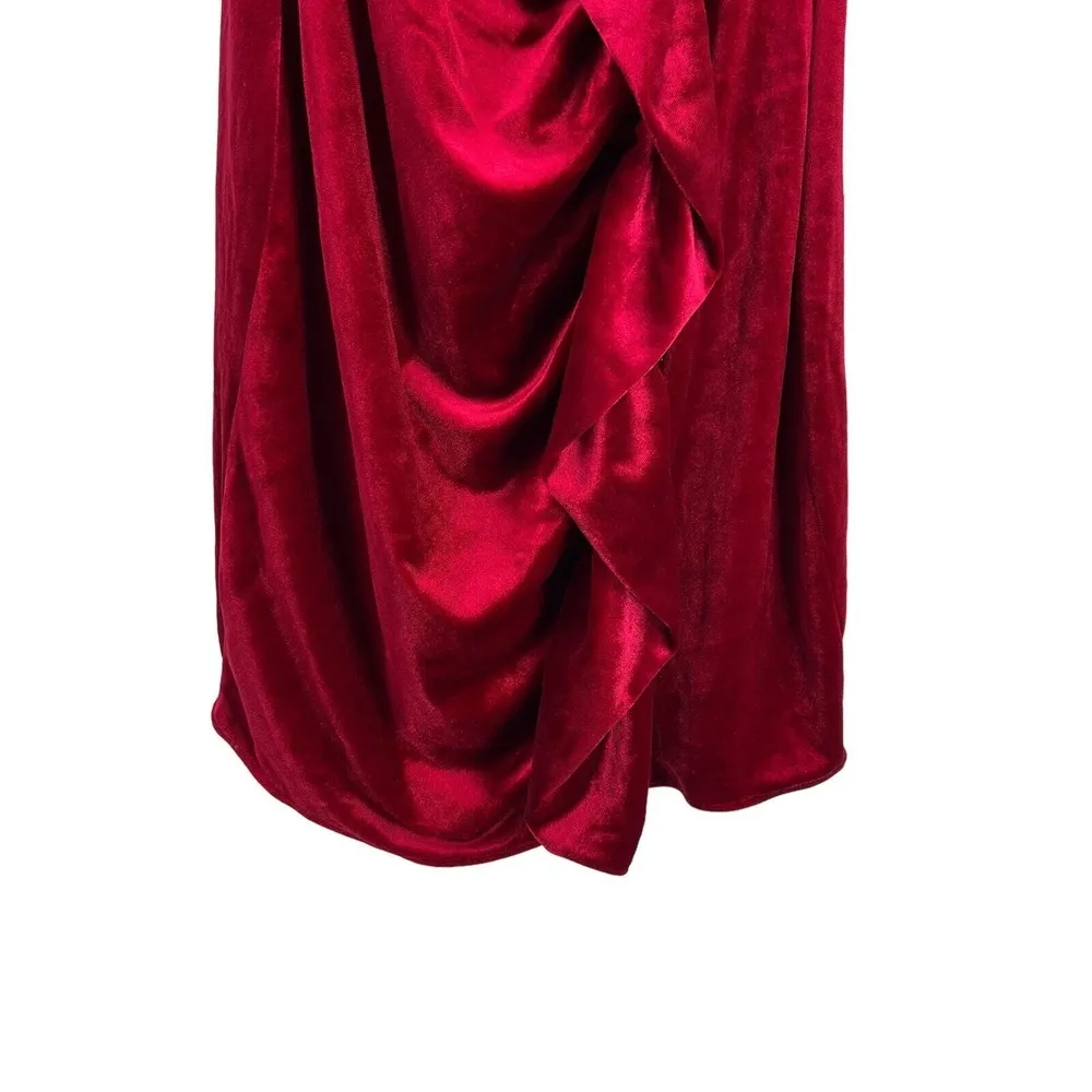 Devlin Dress Pink Velvet Ruffle Mini Dress Y2K Prom Night Out Size 6 New - Image 3