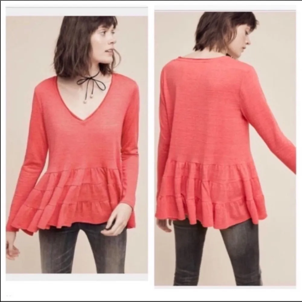 Anthropologie Deletta Thea Ruffle Peplum Top - Image 3