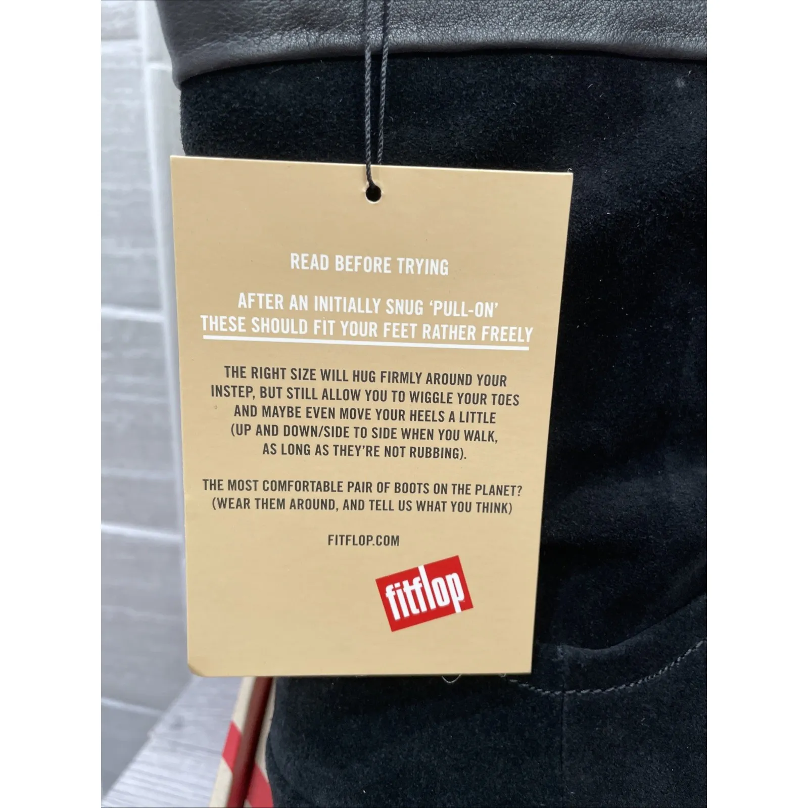 Fit flop crush boot black suede with‎ black leather women's 9M wobble board NIB - Image 5