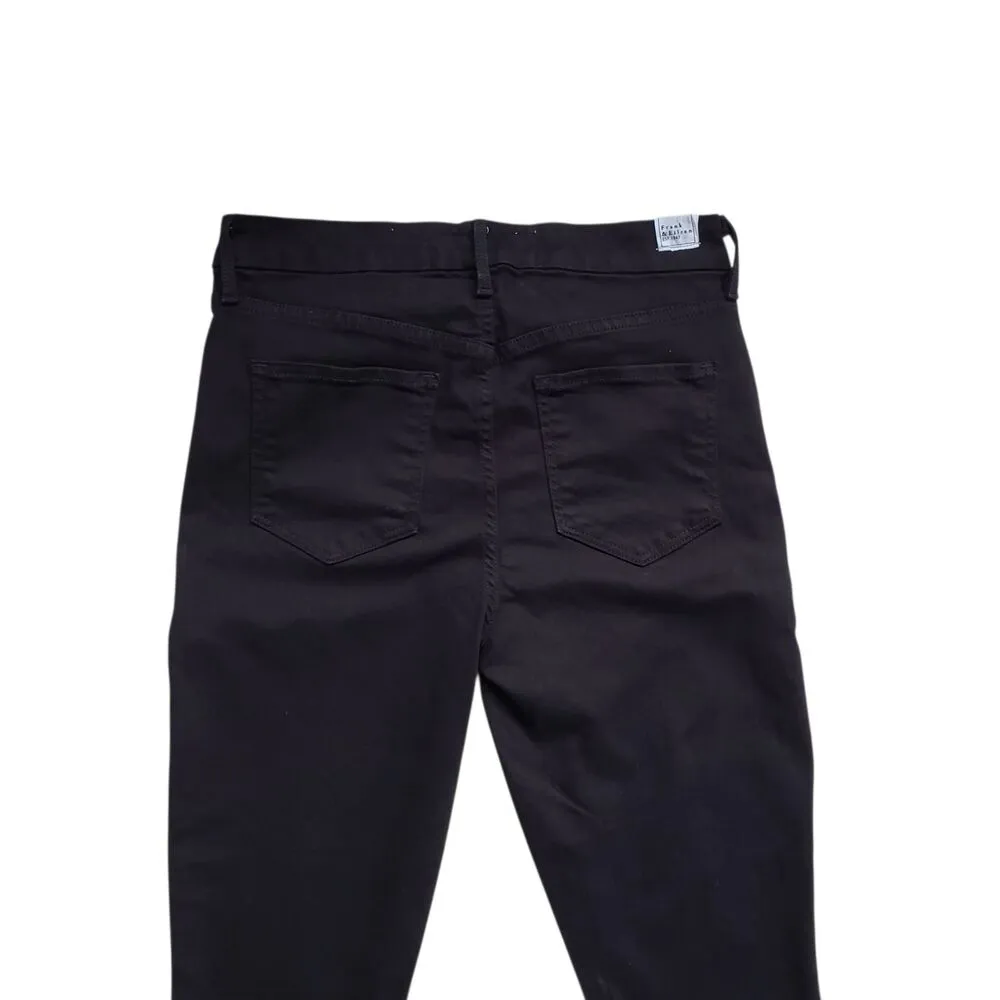 Frank & Eileen Sligo Skinny Jeans Womens 29 Black Fray Raw Hem Ankle - Image 7