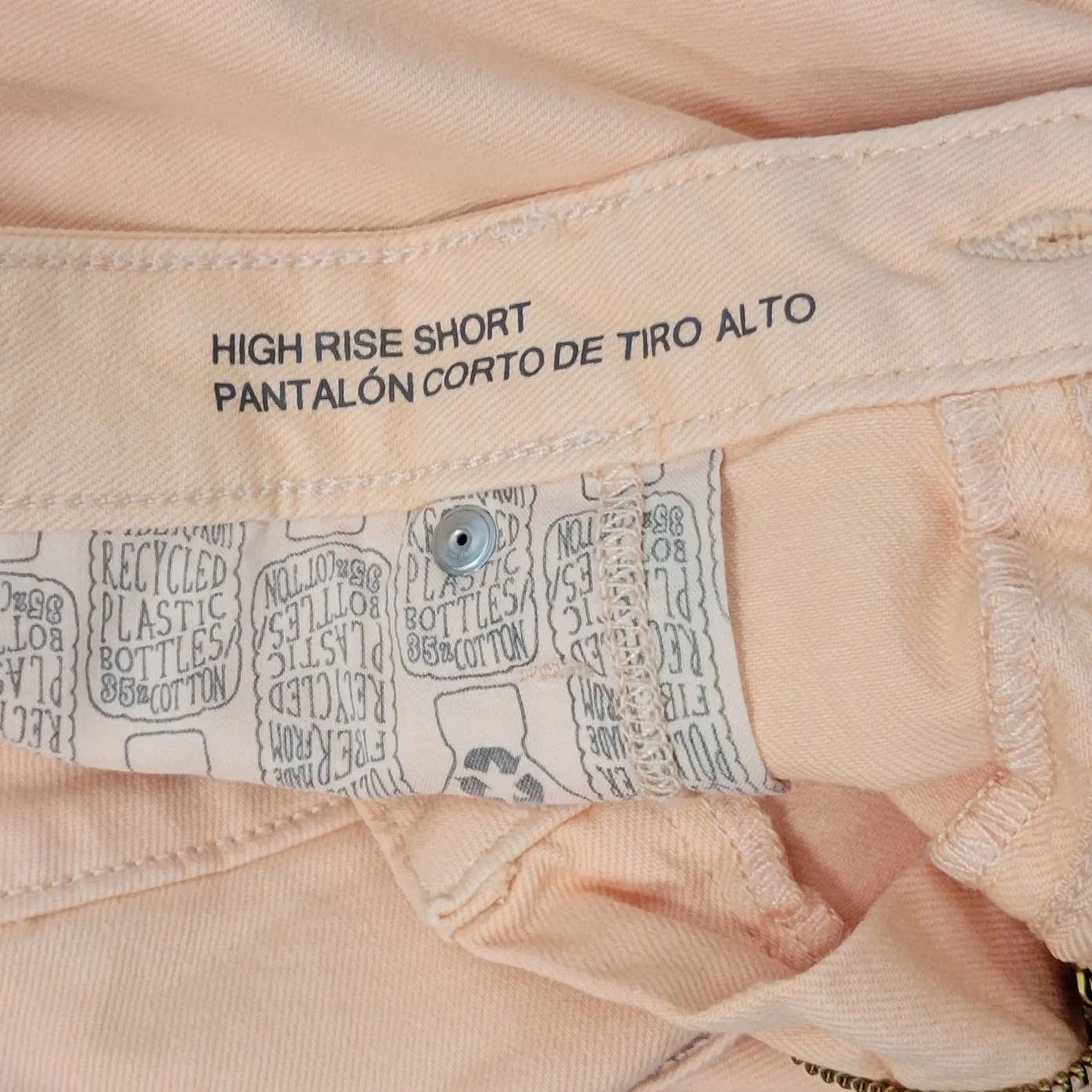 Wild‎ Fable Womens Short Size 14 Peach Pink High-Rise Rolled Cuff Jean Short NEW - Image 4