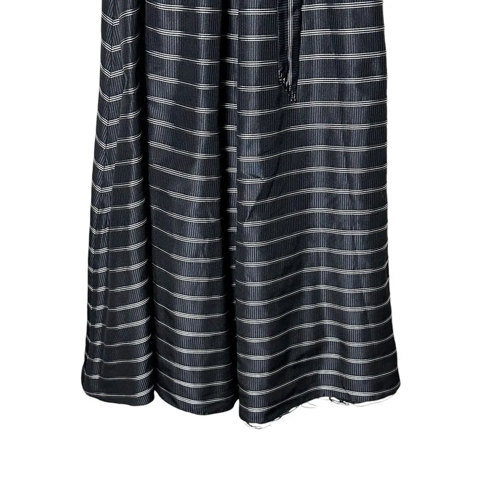 CAROL PERETZ Designer Formal Evening Dress 100% Silk Maxi Lined Black Size 6 USA - Image 6