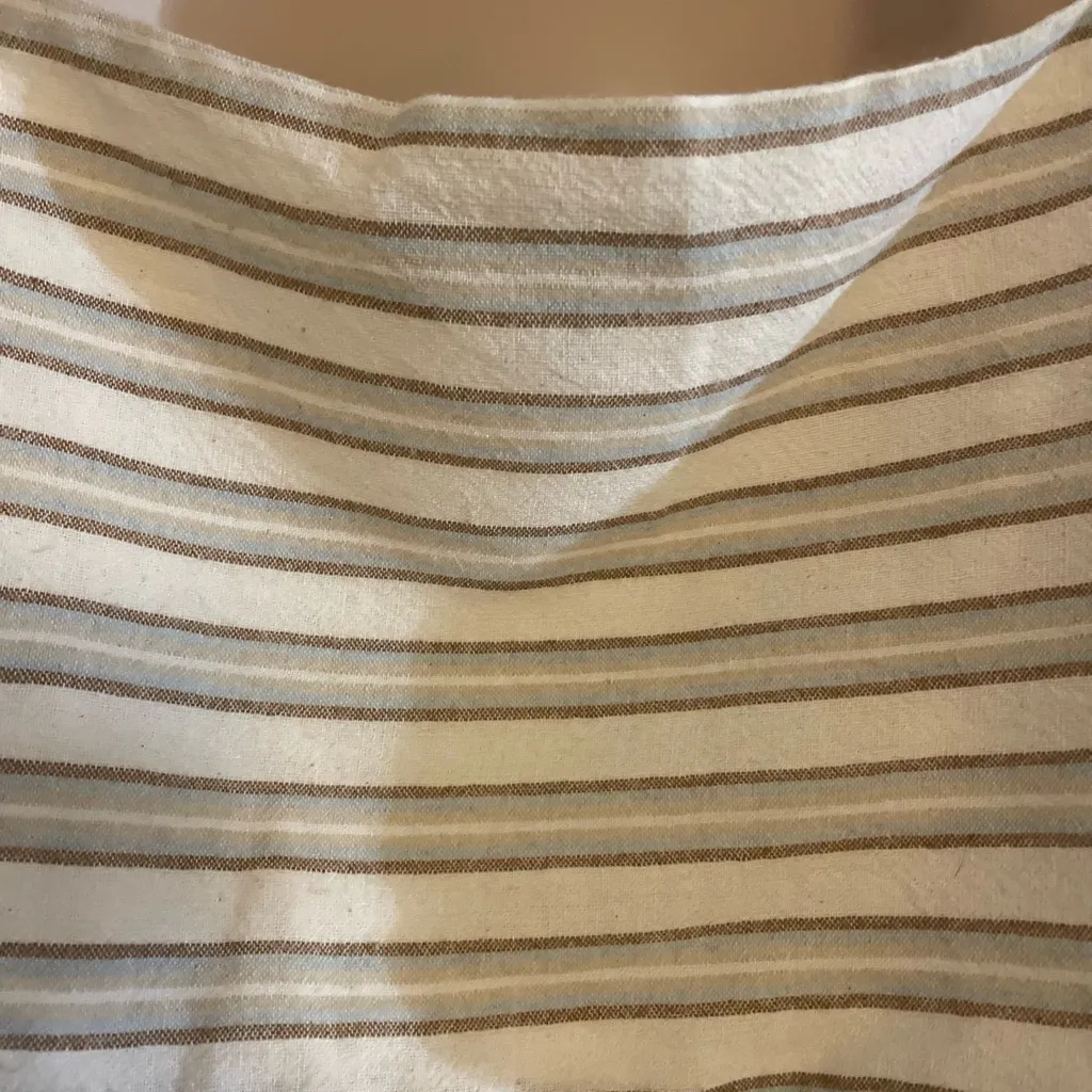 Lulu's Cream and Tan Striped Crop Top - Image 4