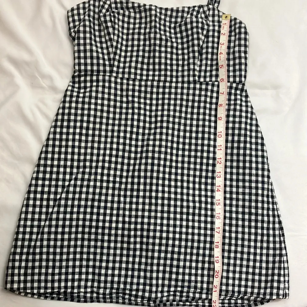 Brandy Melville black and white gingham mini dress size small - Image 12