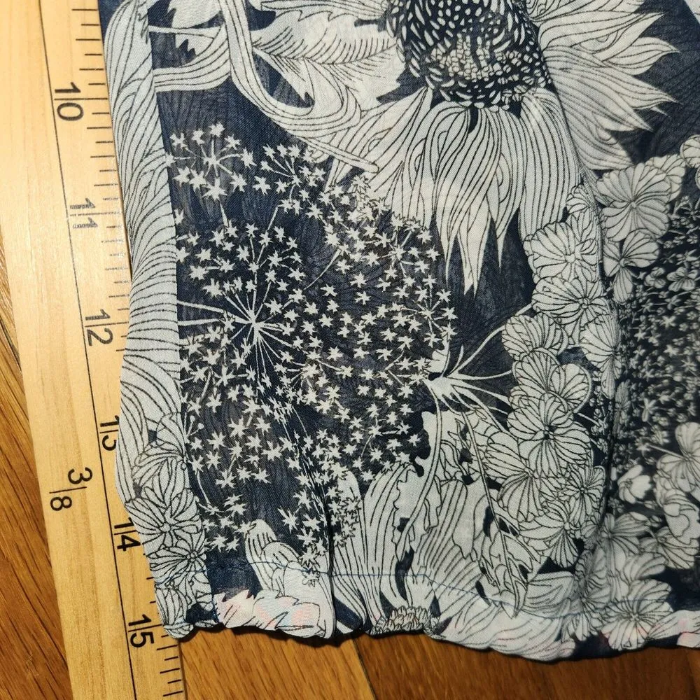 LIBERTY OF LONDON for Target Floral Semi Sheer Cropped Jogger Sleep Pants Size S - Image 8