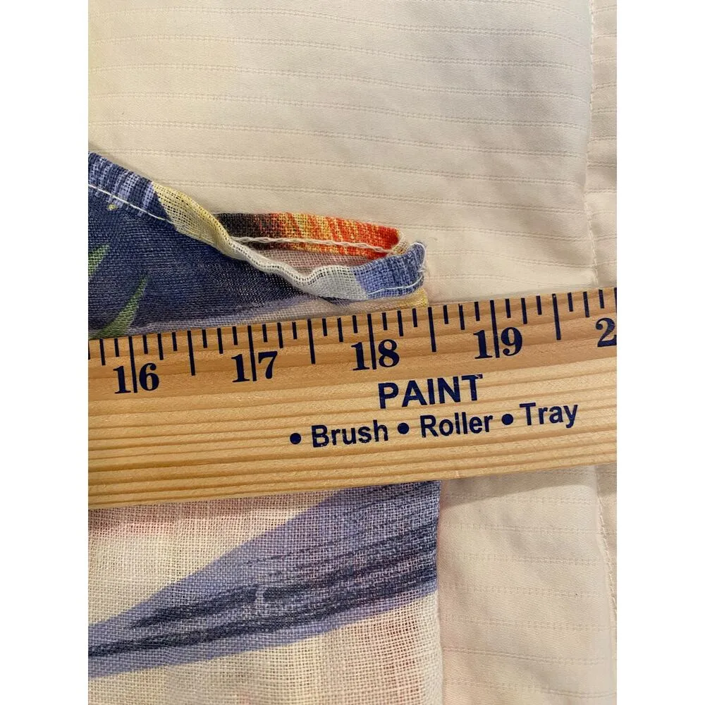 ELENA BALDI 100% Linen Tropical Print Strappy Tiered Maxi Dress M Made In Italy White Size M - Image 5