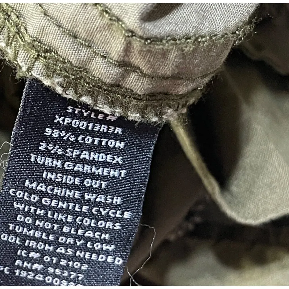 Social Standard Cargo Jogger Pants Olive Green XL Extra Large Cotton Stretch - Image 5